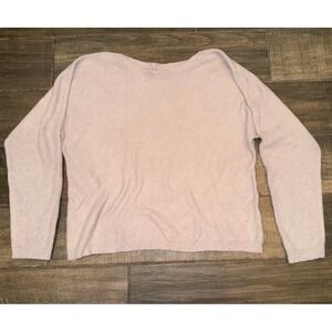 Rachel Zoe Women's Sweater Large Blush Pink Soft Knit Crew Neck Cozy Casual